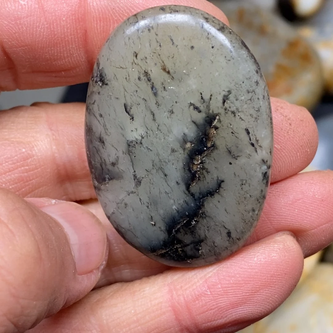 和田玉挂件银S925镀金镶嵌