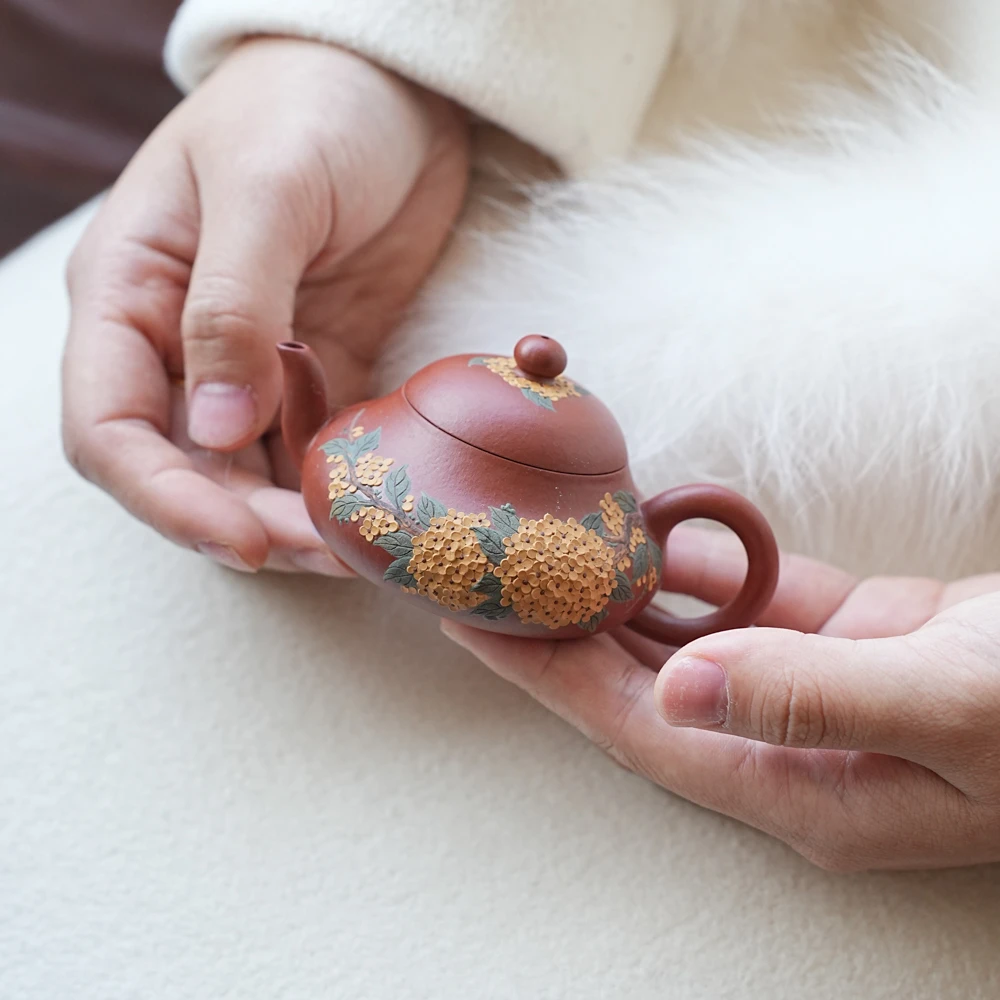 【树见造物】树见造物×余飞洋 | 《桂花矮梨》 朱泥 70CC 泥绘 紫