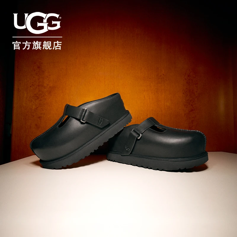 UGG春季新款女士舒适厚底复古玛丽珍休闲金星克罗格鞋1169591