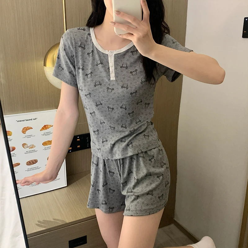 莫代尔可爱睡衣女网红爆款2025新款卡通薄款性感家居服女可外穿