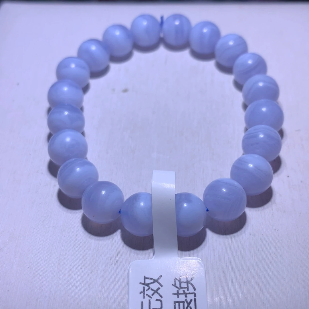 手串银S925镶嵌水晶蓝纹9.8m