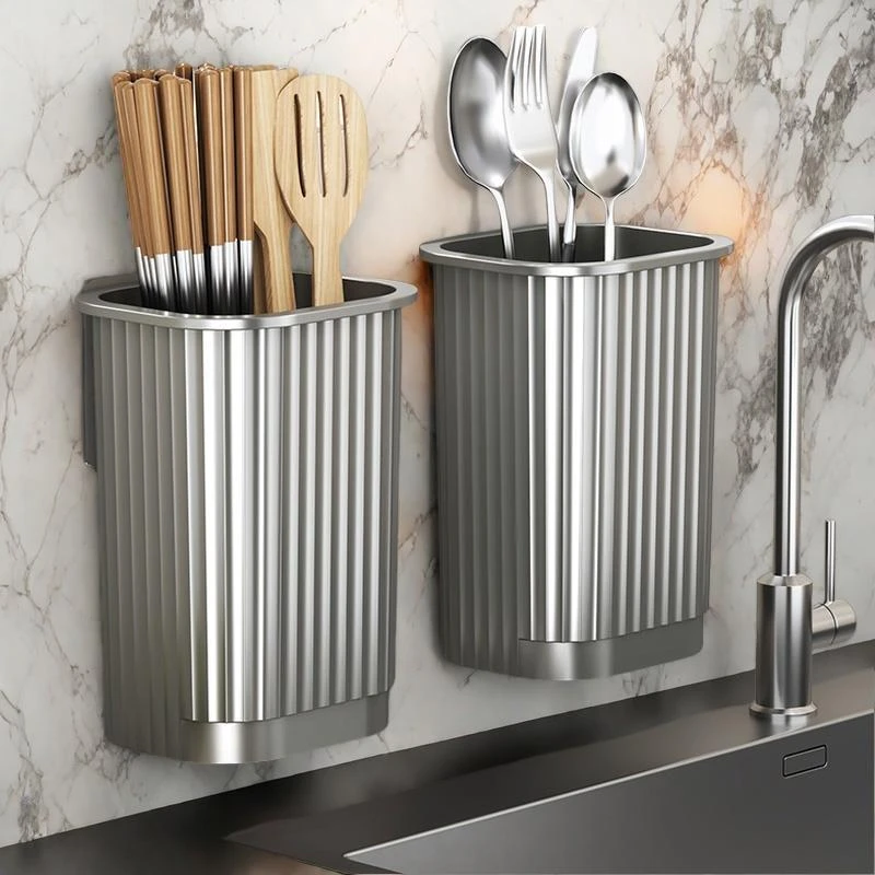 亚克力筷子筒免打孔沥水筷笼壁挂式家用厨房勺子筷子架收纳盒神器