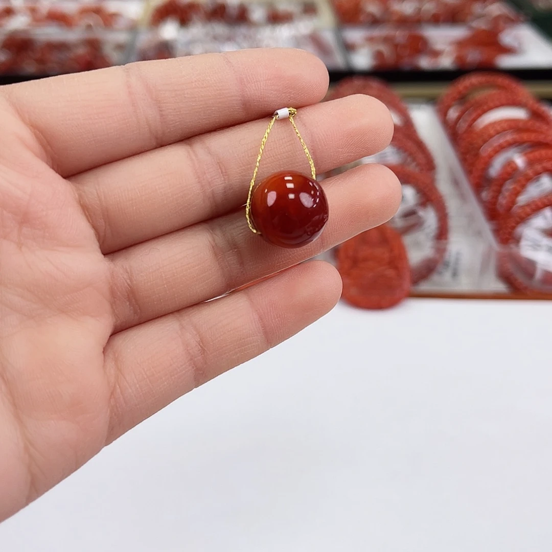 南红玛瑙单珠15未镶嵌