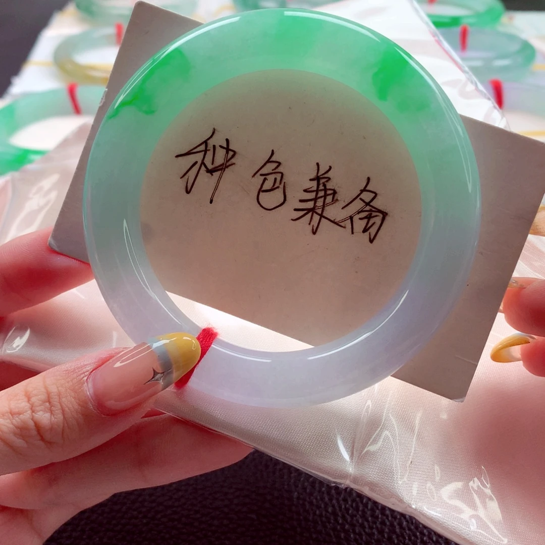 未镶嵌手镯翡翠55.3圆条 新货绝美梦中情镯 灵