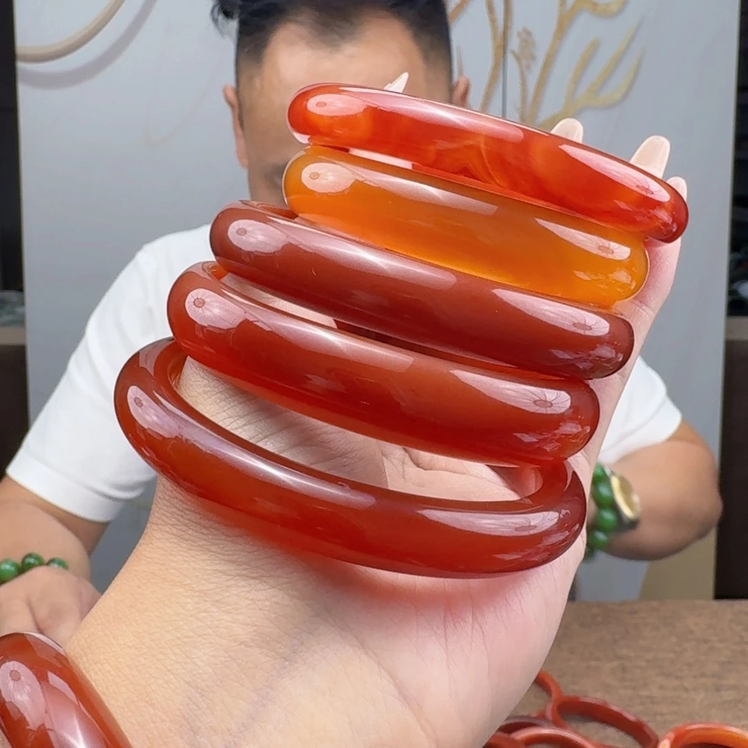 玛瑙/玉髓手镯未镶嵌多样性发货 拍一发一