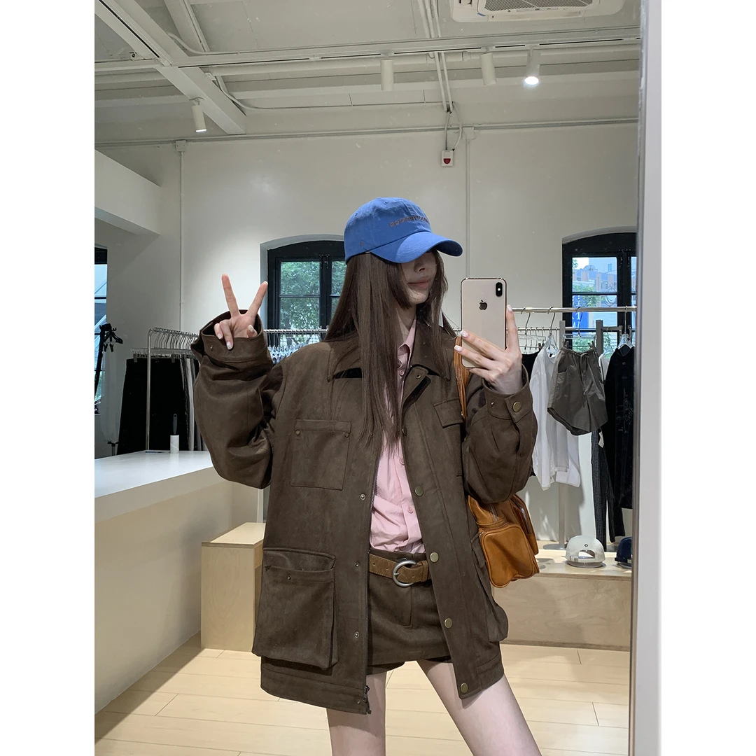 【柏林旧梦】秋季美拉德时尚多口袋氛围感休闲BD短外套253K2542