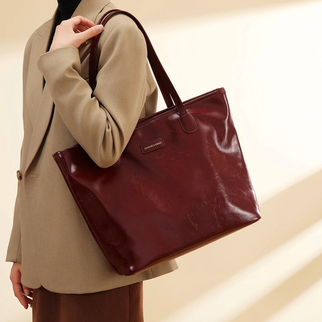 红色大容量托特包女高级感大气新娘结婚包2025新款日常可用单肩包