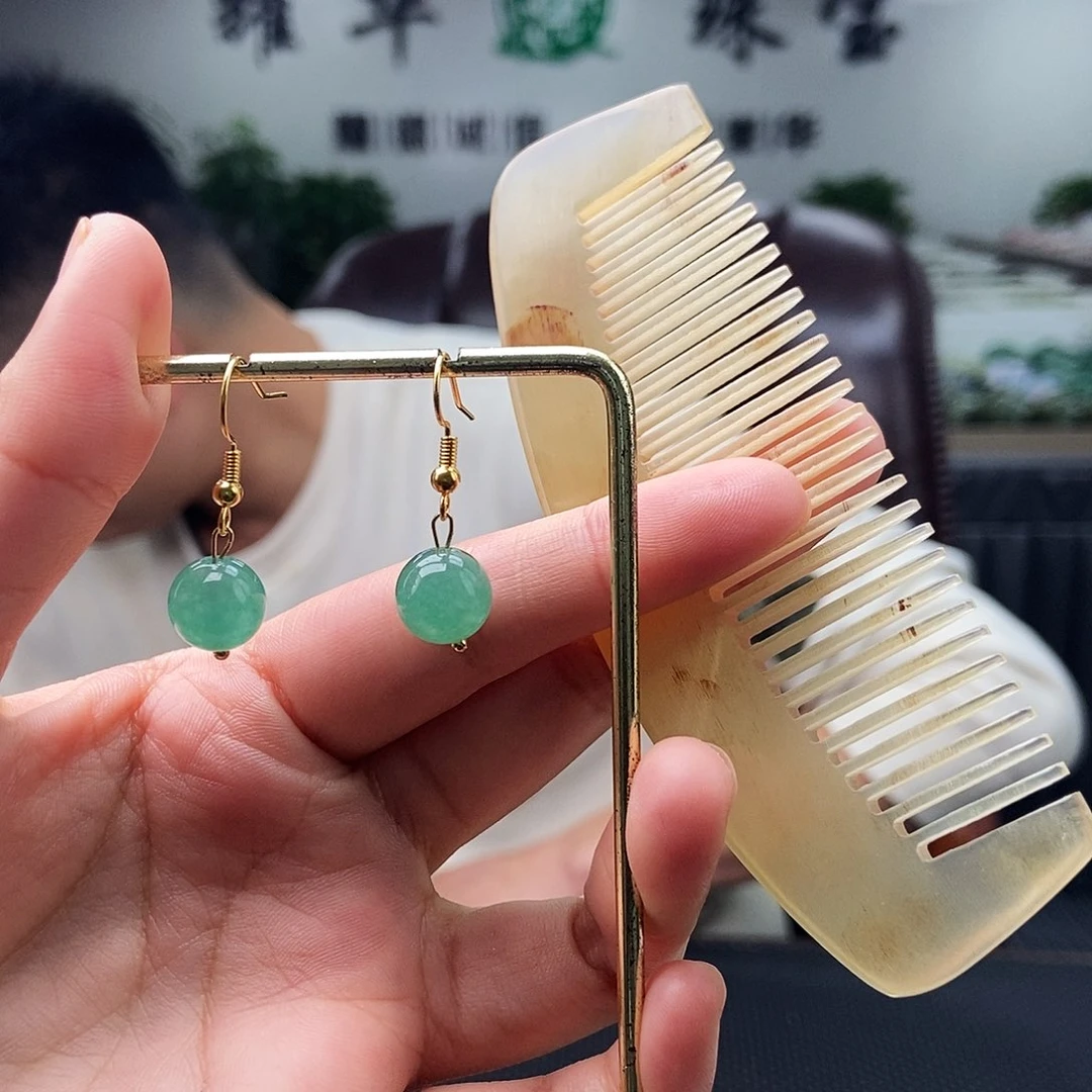 东陵石未镶嵌耳饰颜色多样性发拍一发一