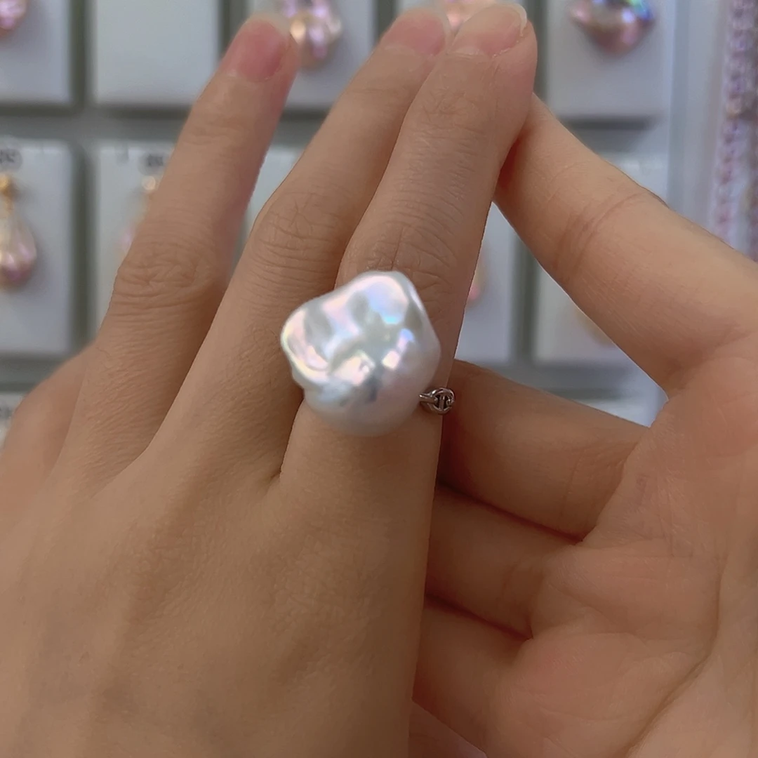 淡水珍珠银S925镶嵌颈饰