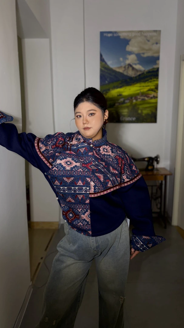 【衣合大码民族服饰】秋天特惠专属福利卫衣刺绣太空棉设计师高定款