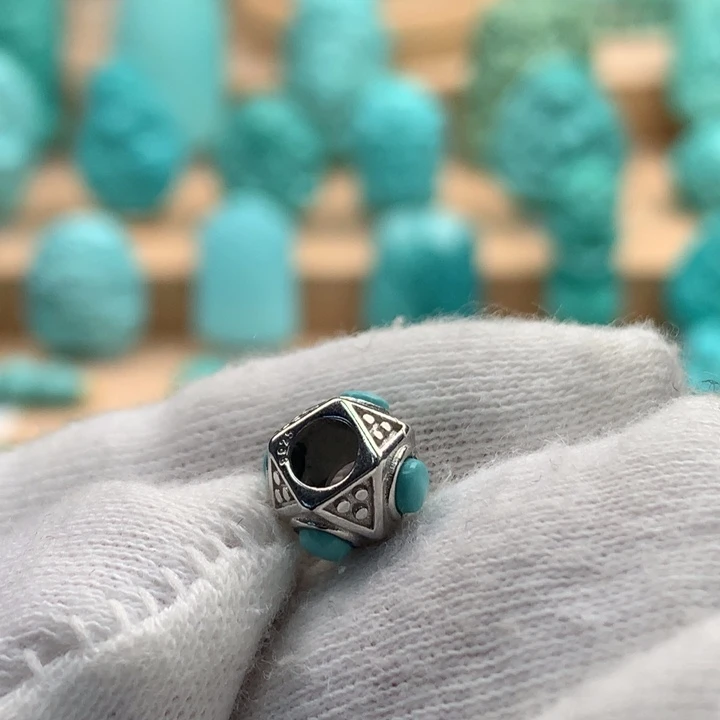 绿松石银S925镶嵌配饰