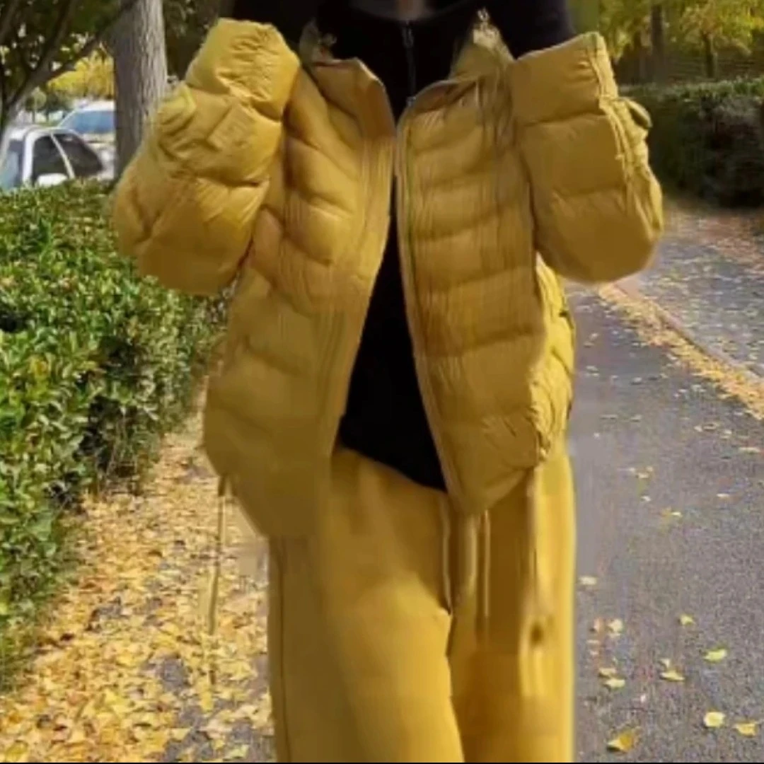 秋冬季保暖休闲气质外套休闲裤子女装时尚百搭显瘦新款