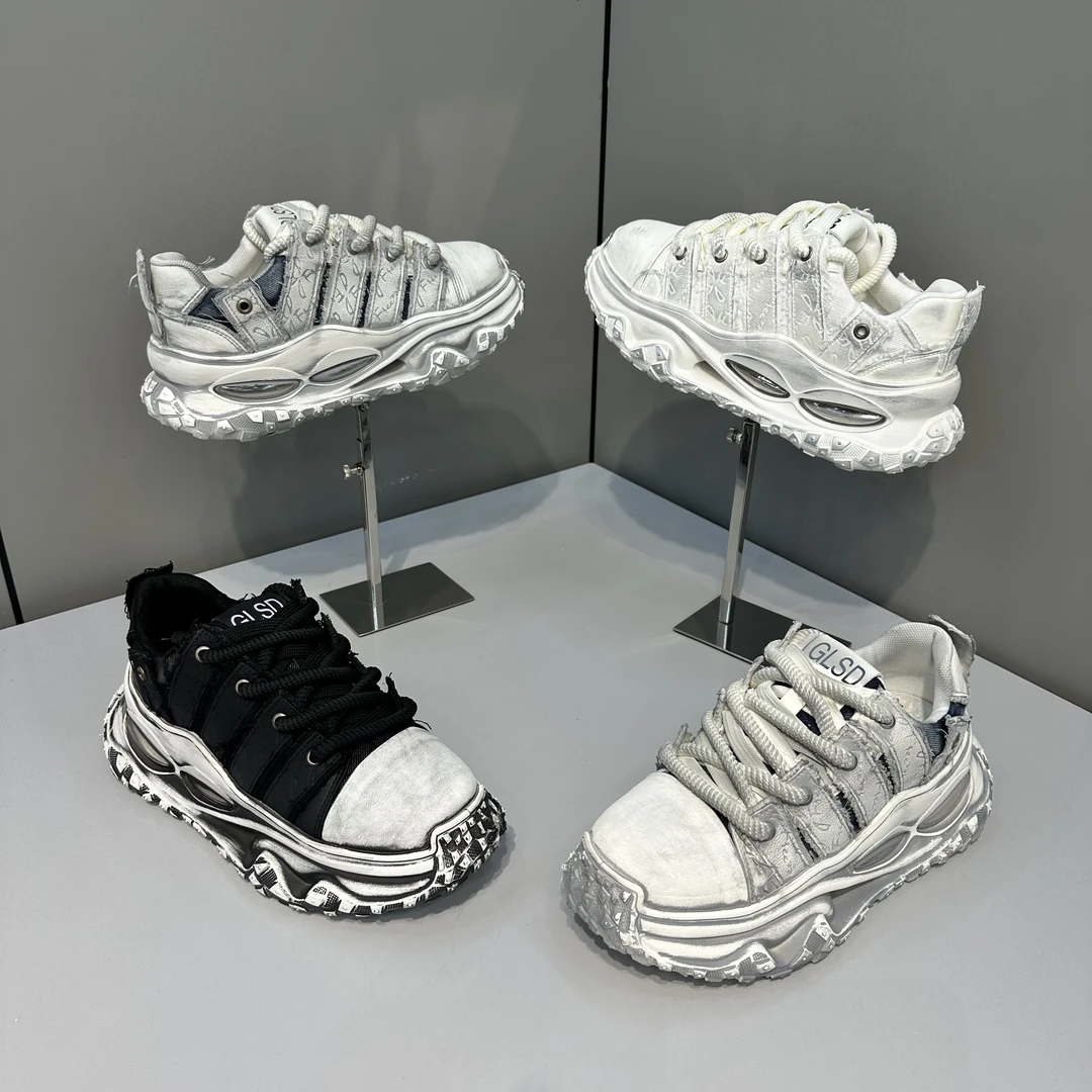 欧洲站男士老爹鞋运动休闲鞋时尚百搭小众透气厚底潮鞋（皮鞋尺码）