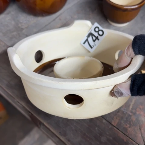 泥塑磁州窑围炉一个口径20