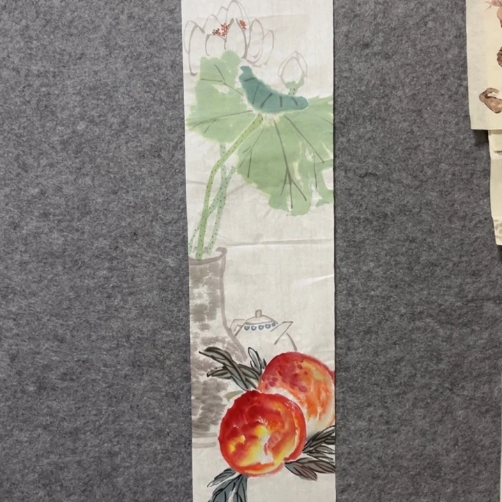 竖款大鱼书画艺术作品