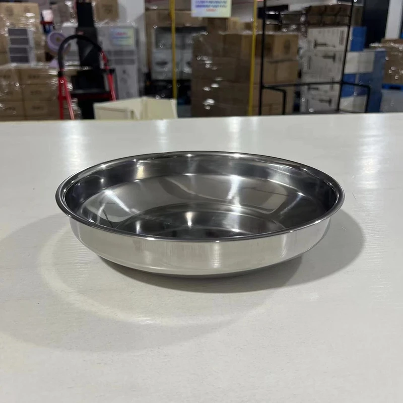 【24cm】不锈钢圆盘盘子凉皮锣锣平底盘商用圆形蒸菜盘凉皮盘餐盘