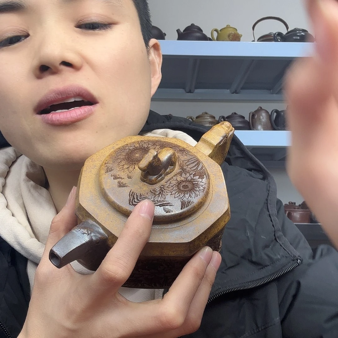 段泥茶壶民间手艺人全手工制作