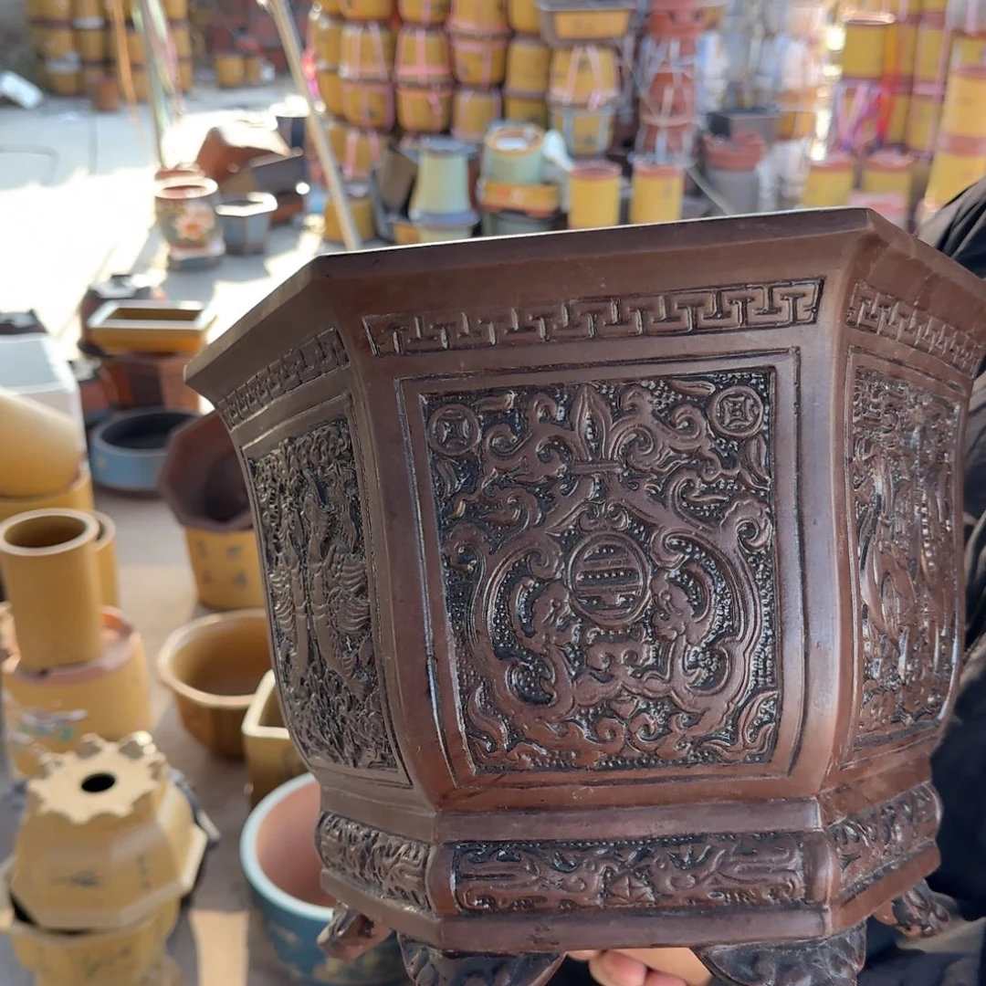 紫砂花盆口径26.22口径