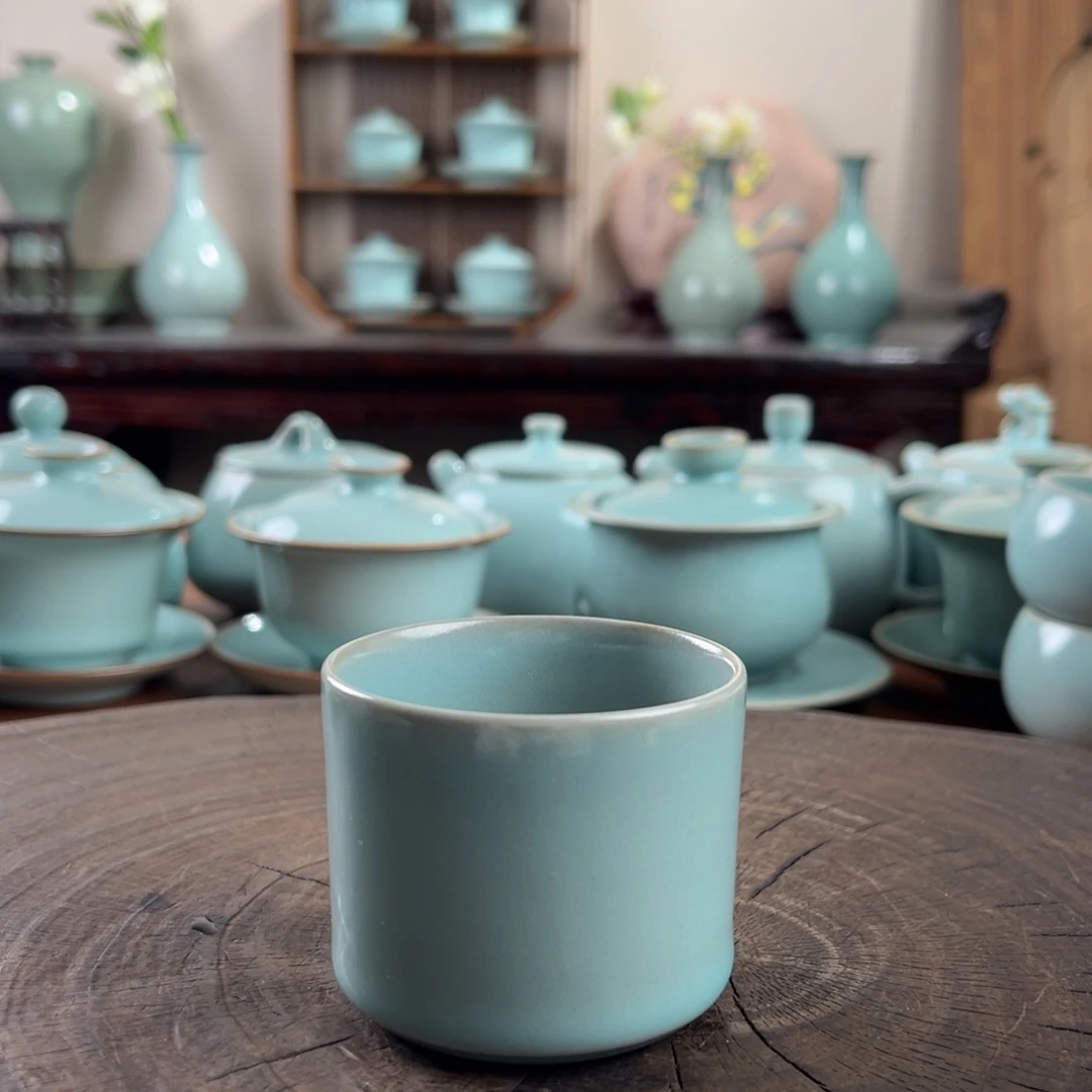 仿古天青釉直口杯111