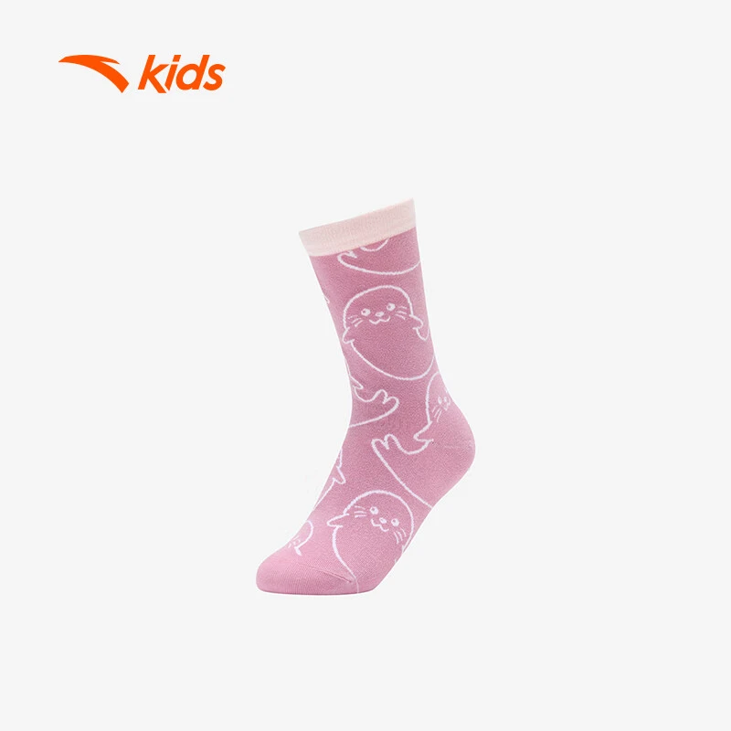 安踏儿童长袜秋冬透气舒适吸湿青少年抗菌休闲袜子392448322-ZB