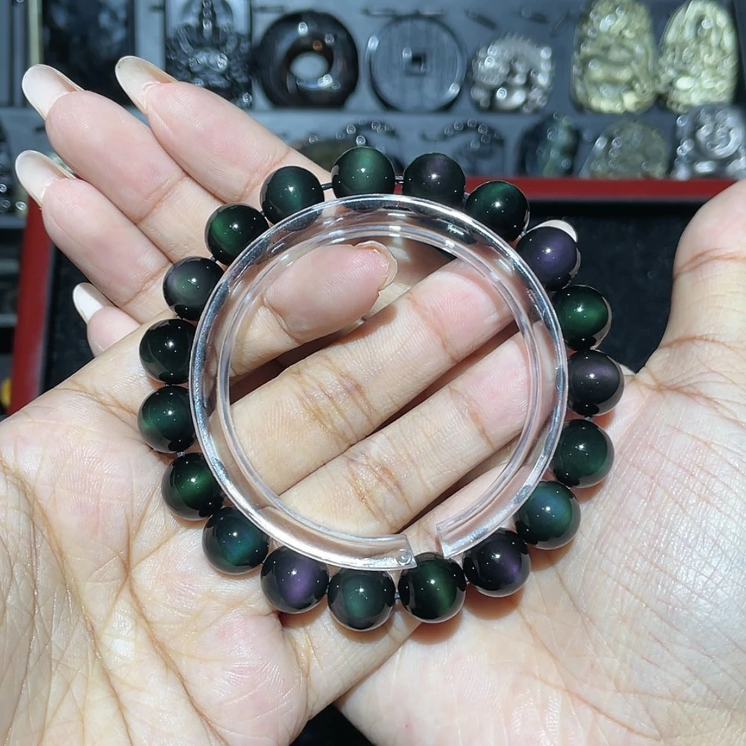 【闪购商品】未镶嵌黑曜岩手串飞**?