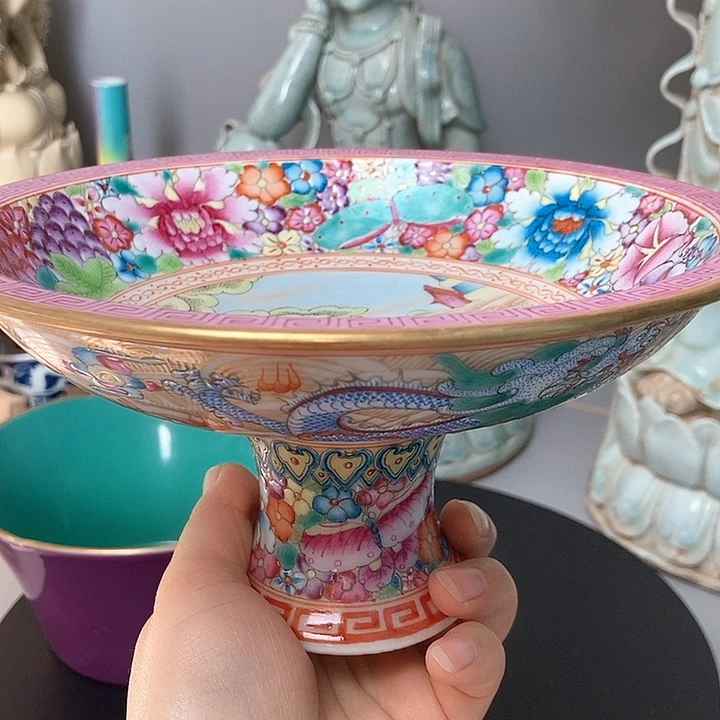 旧藏珐琅彩果盘全品
