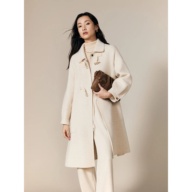 【商场同款】绵羊毛59.7% 双面呢大衣G44091W1108