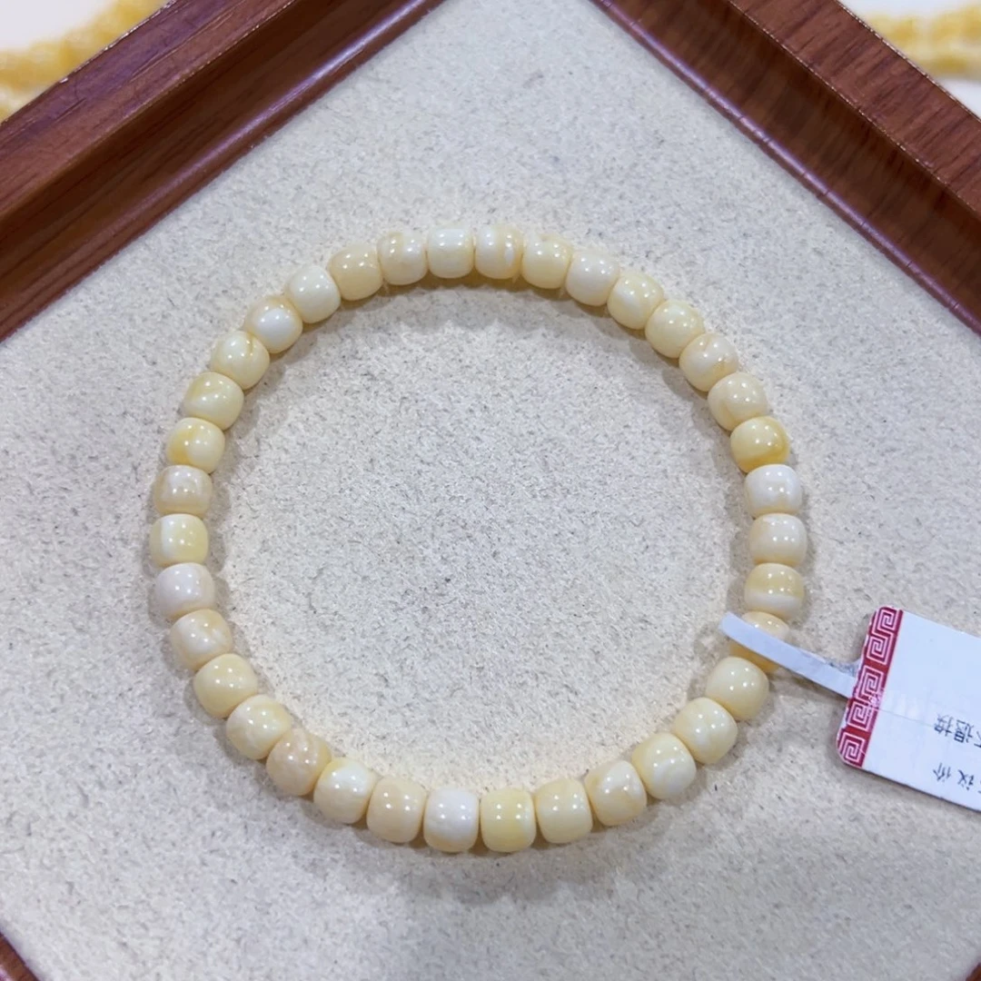 手链蜜蜡未镶嵌5.5m奶白浓蜡手串女生福利