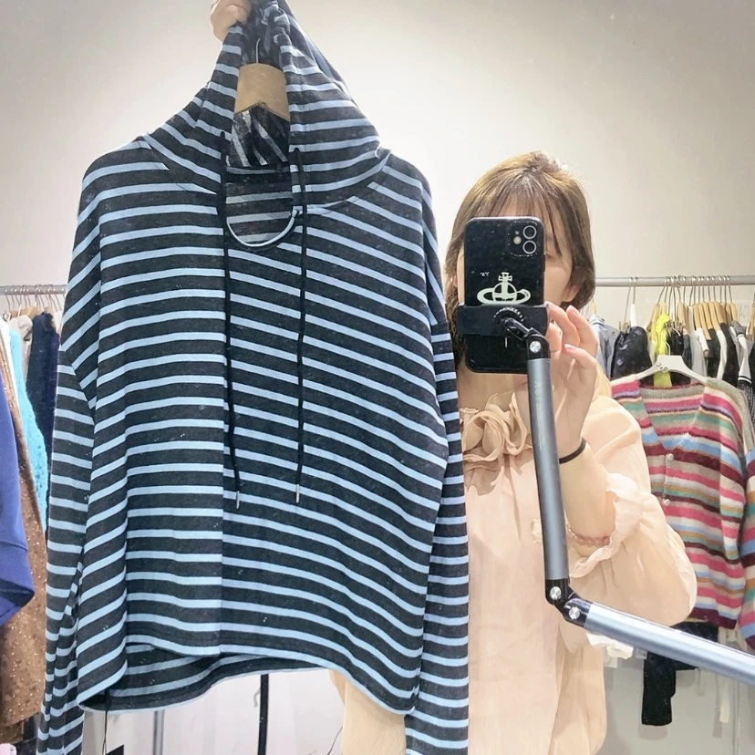 【闪购商品】蓝灰条纹