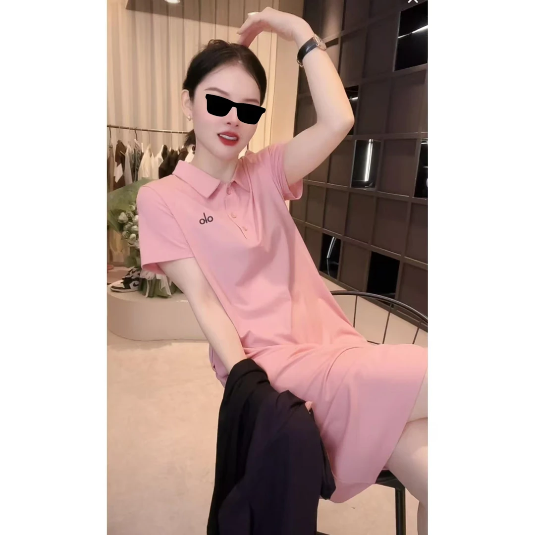 韩版休闲百搭连衣裙女夏新款衬衫领设计感连衣裙显瘦上衣23X6-5