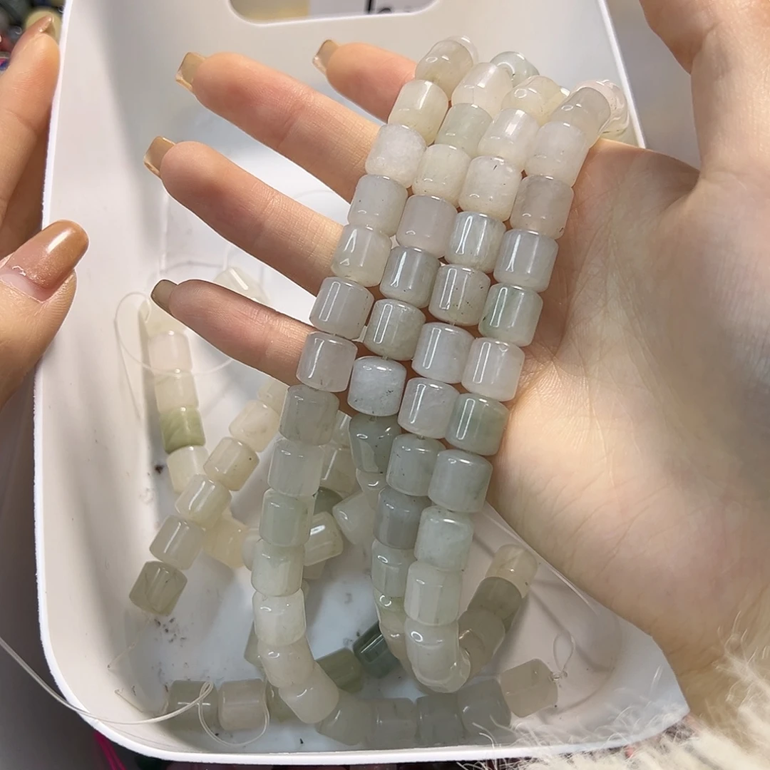 玛瑙/玉髓合金珠宝半成品天山翠墩墩卡10一条