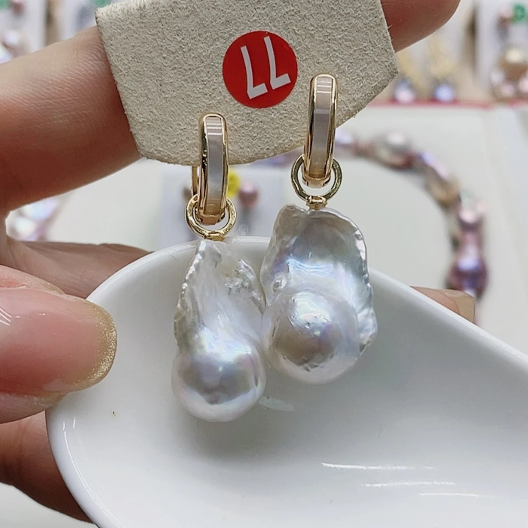 【闪购商品】淡水珍珠耳饰银S925镶嵌