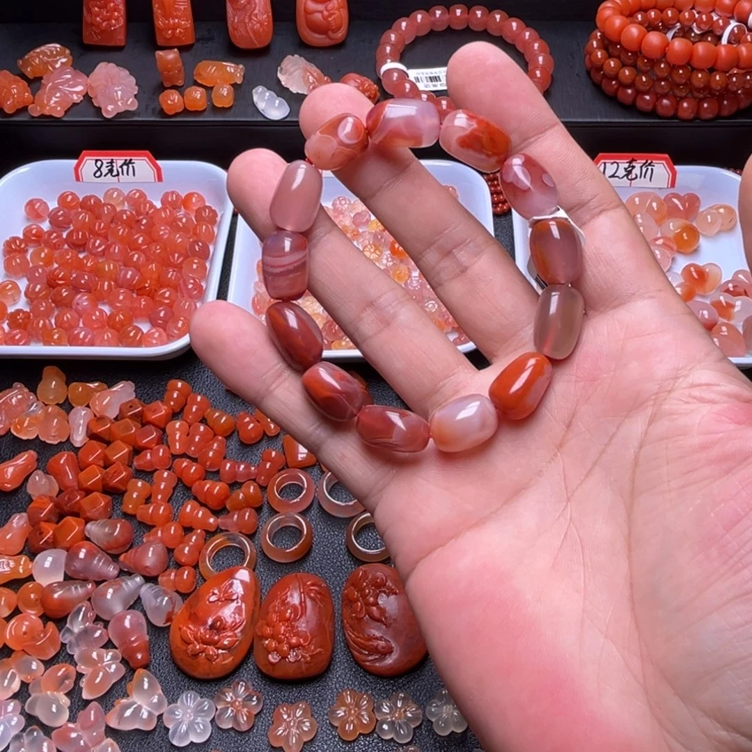 南红玛瑙未镶嵌珠宝半成品