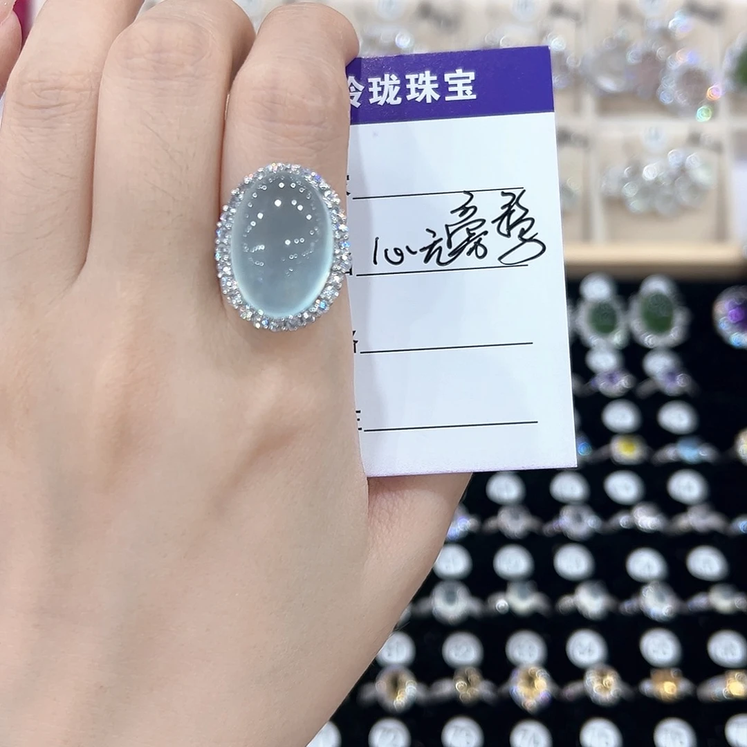 心***骛黄晶戒指银S925镶嵌