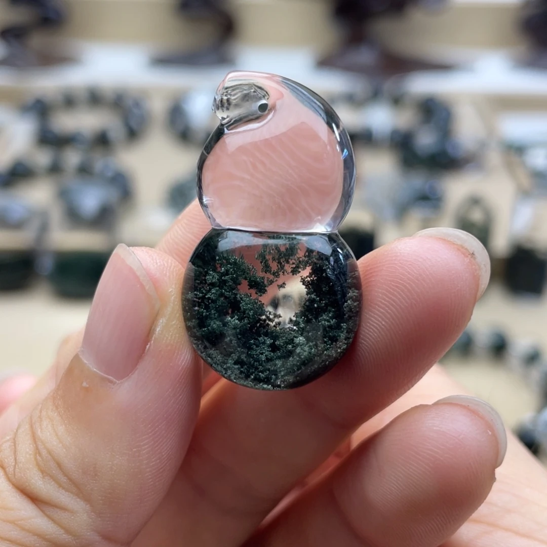 未镶嵌颈饰水晶绿幽灵葫芦