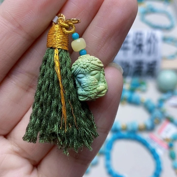 绿松石未镶嵌挂件63