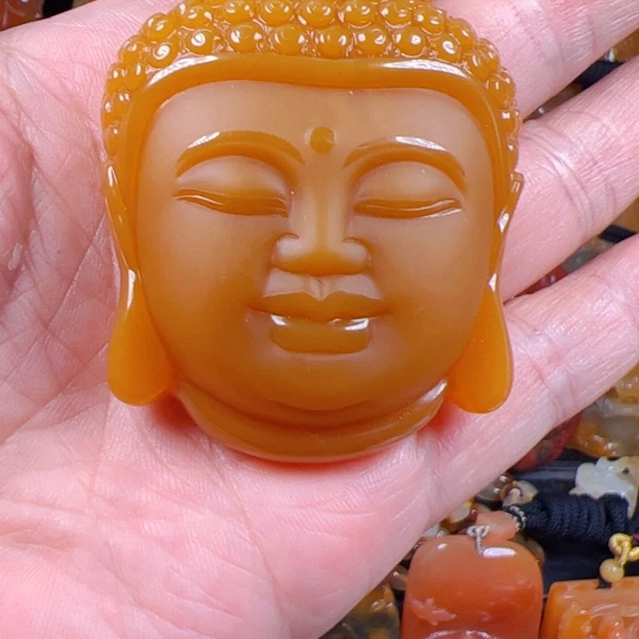 石英质玉（黄龙玉）未镶嵌笔搁