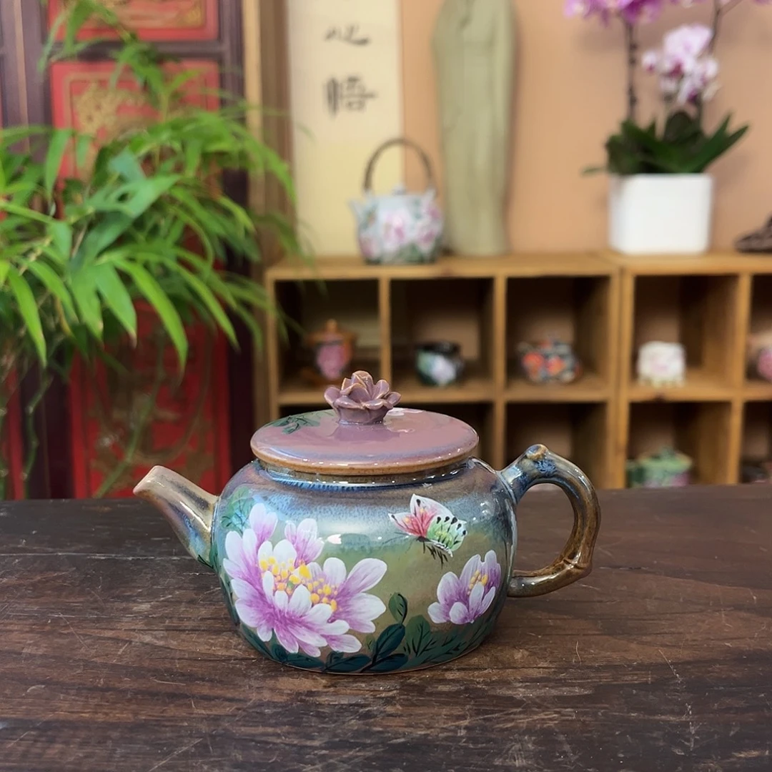 景德镇柴烧手工手绘茶具