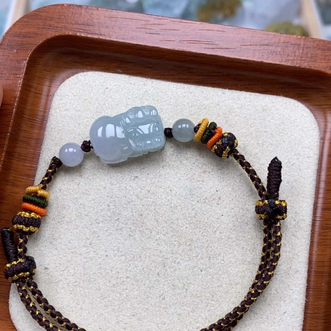 暖***暖翡翠未镶嵌颈饰霸王貔貅手串