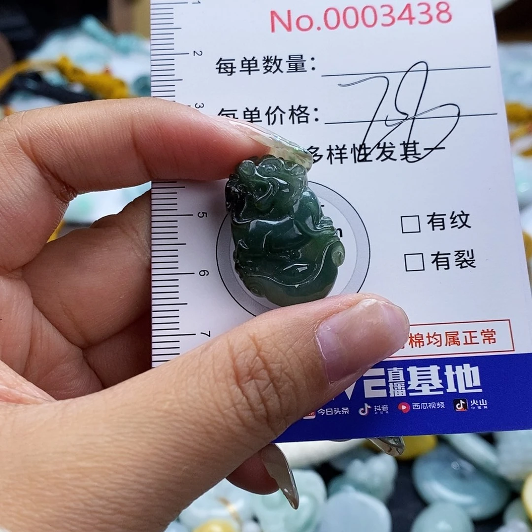 翡翠未镶嵌颈饰3438