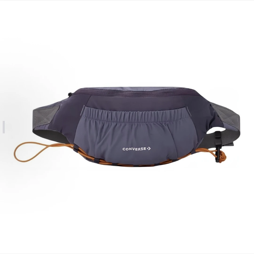 Converse 休闲日常单肩斜挎腰包男女同款情侣款紫色10026645-A07