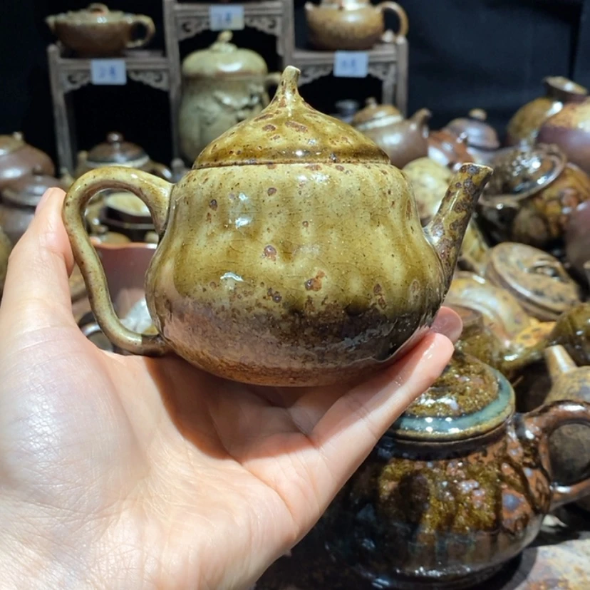 【闪购商品】茶壶紫砂9***C茄瓜壶瑕