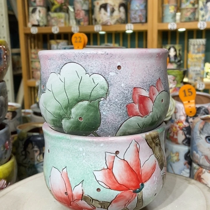 红陶景德镇艺术手绘作品