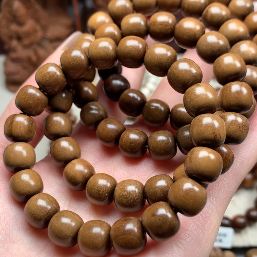 檀香木手串/手链老山檀香11×12奶香枯枝料微瑕