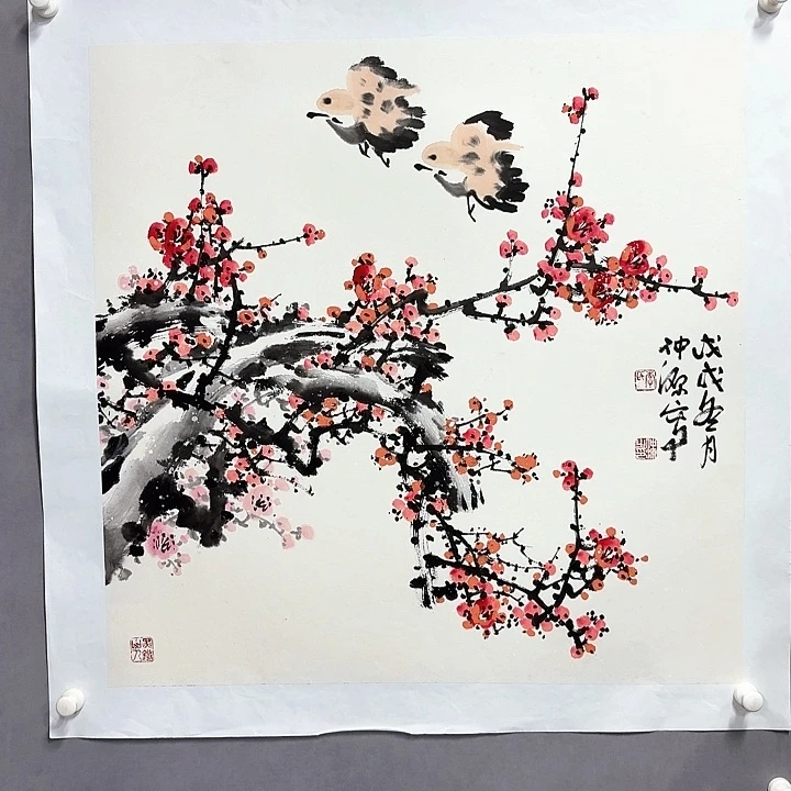 国画亲笔手绘放心去藏