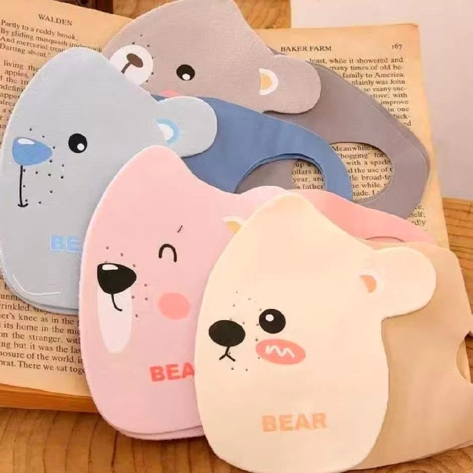 2025新款儿童秋冬舒适保暖可爱小熊口罩防风骑行面罩卡通便携学生