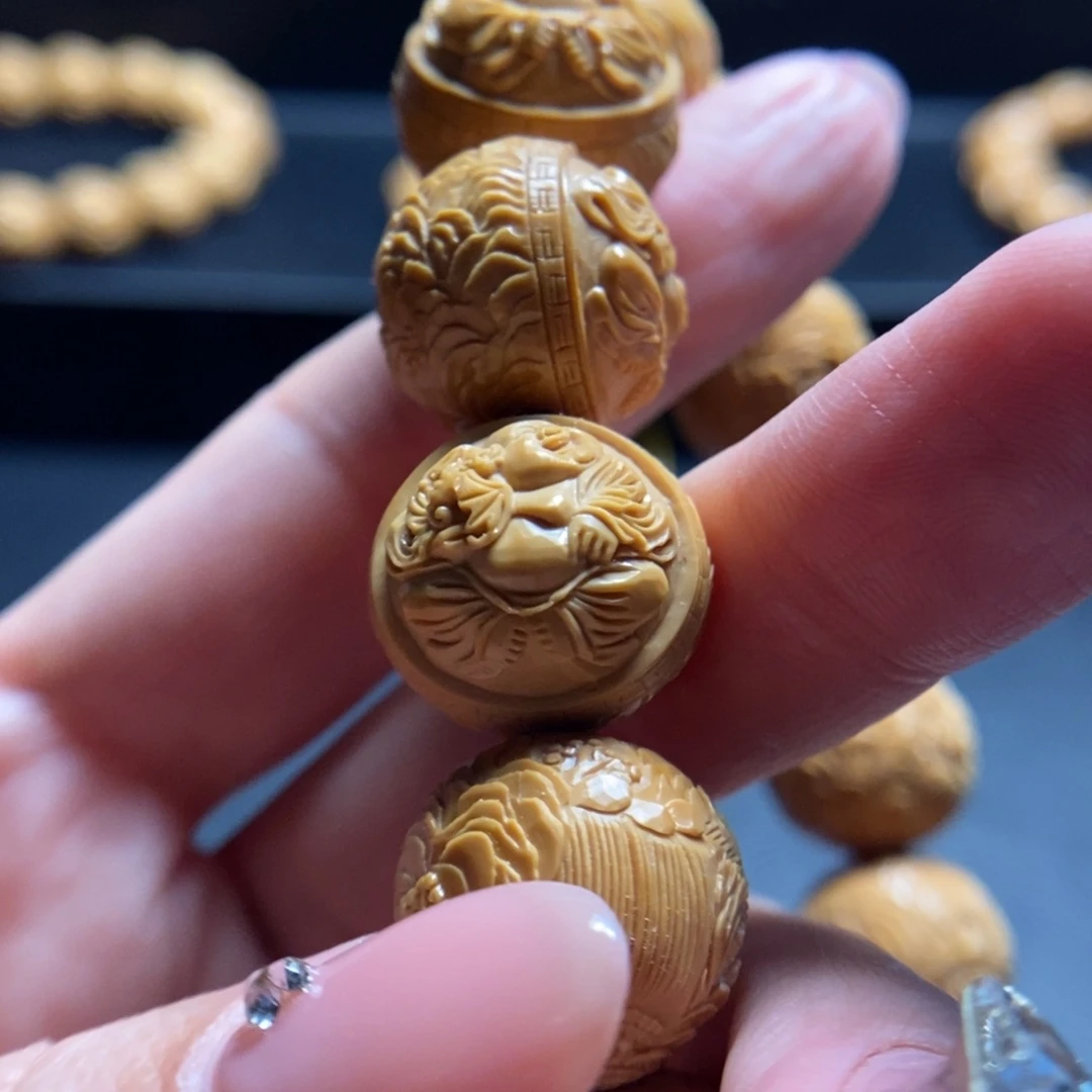 零***濛猴头核桃手串风景弥勒高货