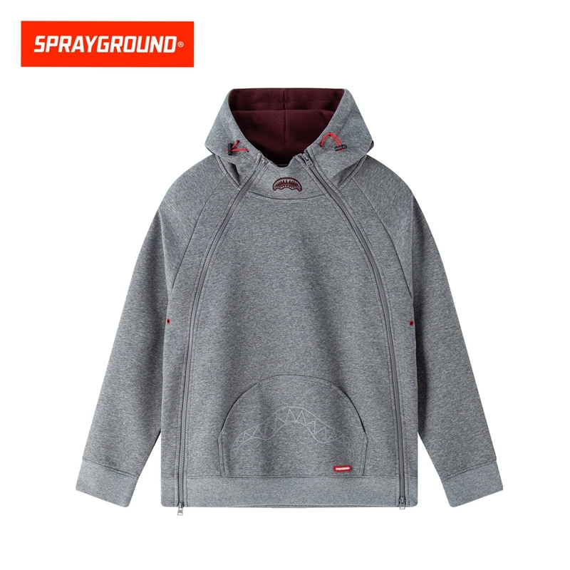 SPRAYGROUND双11好物鲨鱼嘴连帽卫衣双拉链卫衣穿搭GC WE133313