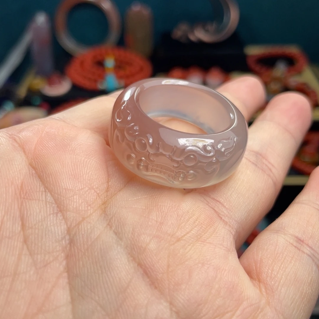 华***6玛瑙/玉髓未镶嵌戒圈22.5mm