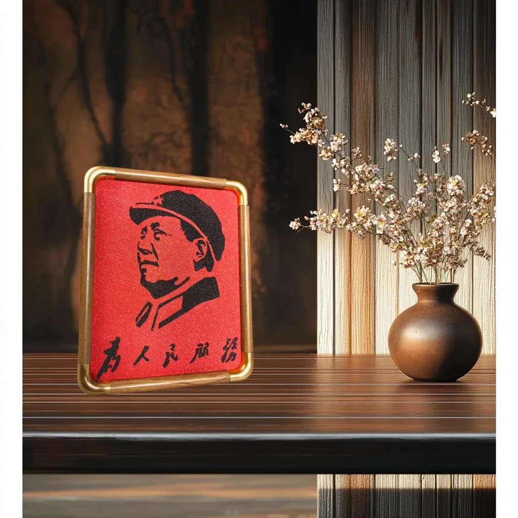 毛主席伟人教员画像手工办公桌办公室摆台家居礼品商务文创伴手礼